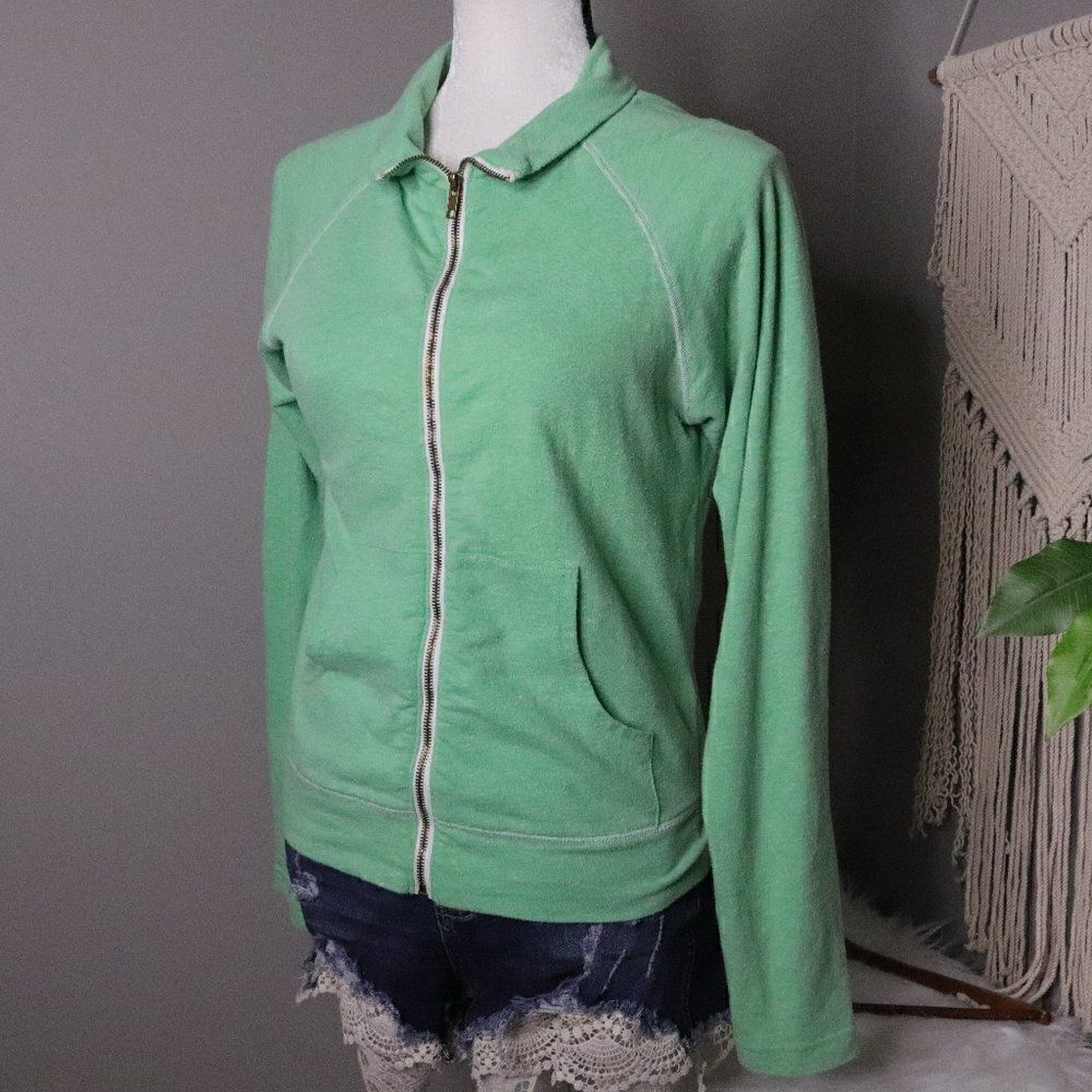 Free People | Long Sleeve Athletic Zip Up Sweatshirt Small - Picture 2 of 8